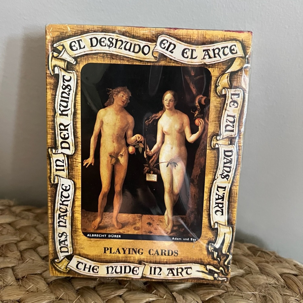 Sealed Nude in Art Playing Cards | Adam & Eve Albrecht Dürer | Multilingual Deck